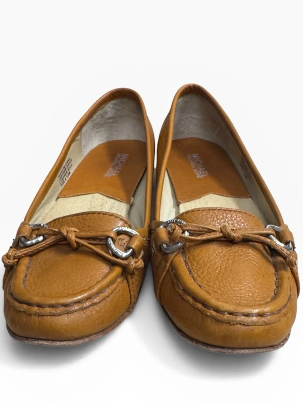 Michael Kors Brown Leather Driving Moc Loafers Slip On Womens Size US 6.5